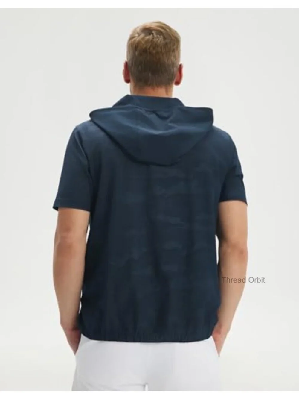Quarter Zip Pullover Hoodie Men Short Sleeve Golf Lightweight Water Repellent